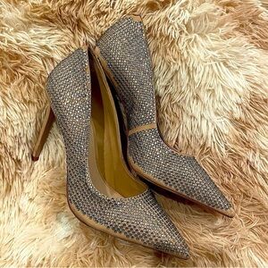 Schutz | Lou Crystal Pumps | Nude Swarovski Bedazzled Bombshell 🔥 Heels Size 10